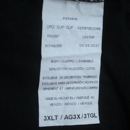 Dickies Mens Black 3XLT Cotton Crew Neck Short Sleeve T-Shirt