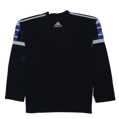 Adidas Mens Black L Pullover Sweatshirt Logo Sportswear