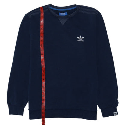 Adidas Men's Blue Crew Neck Pullover Sweatshirt L Regular Fit