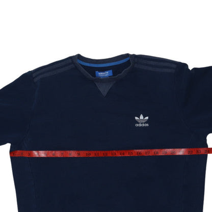 Adidas Men's Blue Crew Neck Pullover Sweatshirt L Regular Fit