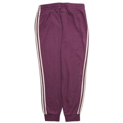 Adidas Womens Burgundy Jogger Sweatpants XL Side Stripe Drawstring
