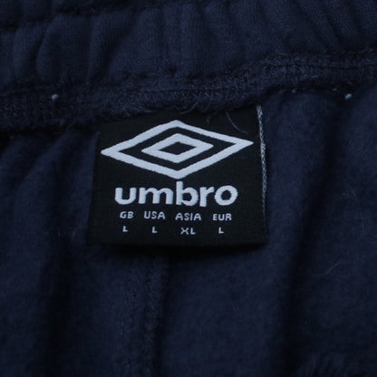 Umbro Men's Blue Jogger Sweatpants L Fleece Tapered Activewear
