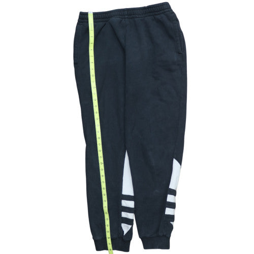 Adidas Mens Black Jogger Trousers Size L Regular Fit Fleece