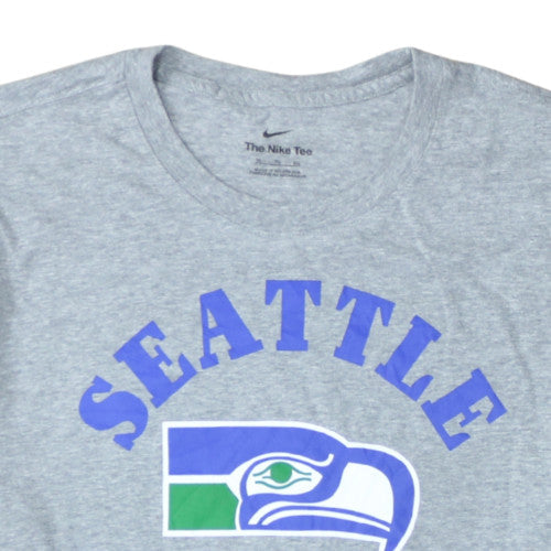 Nike Men's Grey Seattle Seahawks Graphic T-Shirt XL