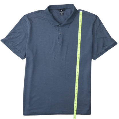 Calvin Klein Men's Blue 2XL Cotton Short Sleeve Polo Shirt