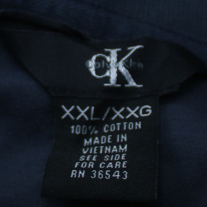 Calvin Klein Men's Blue 2XL Cotton Short Sleeve Polo Shirt