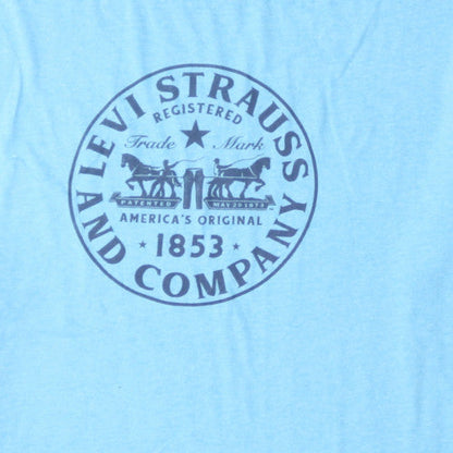Levi's Men's Blue 2XL Graphic Logo Crew Neck T-Shirt