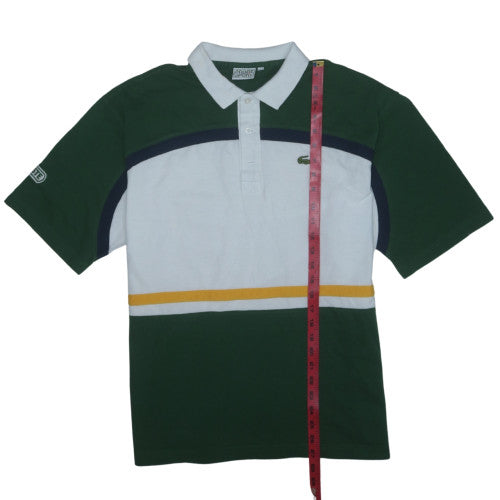 Lacoste Sport Men's Green Colourblock Polo Shirt Size L