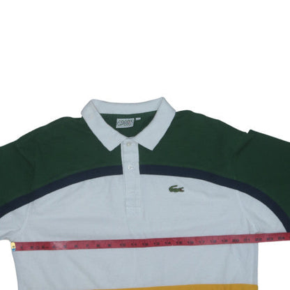 Lacoste Sport Men's Green Colourblock Polo Shirt Size L