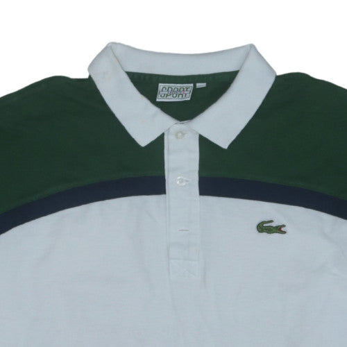 Lacoste Sport Men's Green Colourblock Polo Shirt Size L