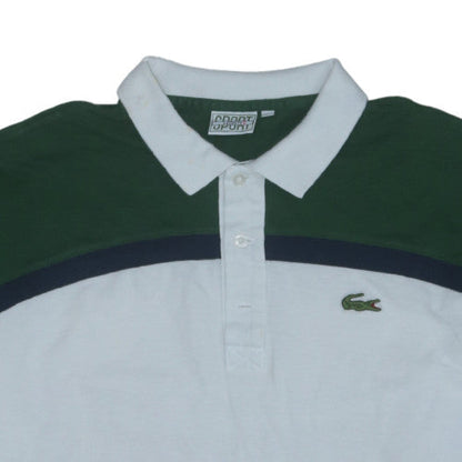 Lacoste Sport Men's Green Colourblock Polo Shirt Size L
