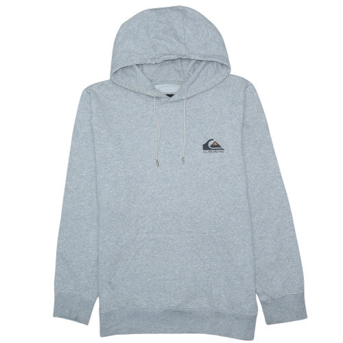 Quiksilver Men's Grey Pullover Hoodie Size L Regular Fit Fleece