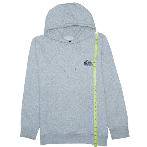Quiksilver Men's Grey Pullover Hoodie Size L Regular Fit Fleece