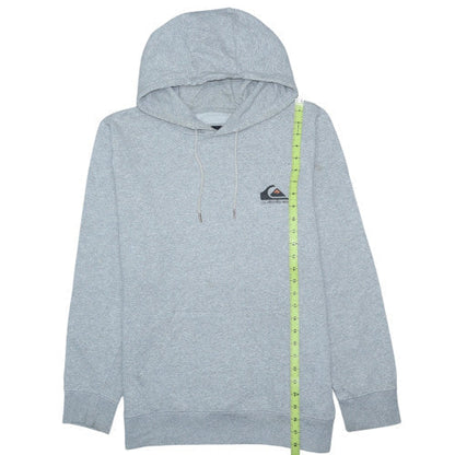 Quiksilver Men's Grey Pullover Hoodie Size L Regular Fit Fleece