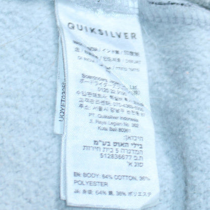Quiksilver Men's Grey Pullover Hoodie Size L Regular Fit Fleece