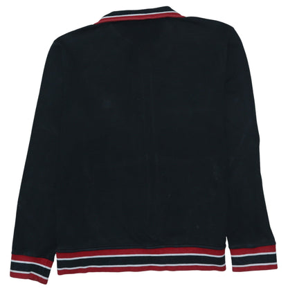 Ralph Lauren Men’s Black Varsity Track Jacket Size L Cotton Zip Up