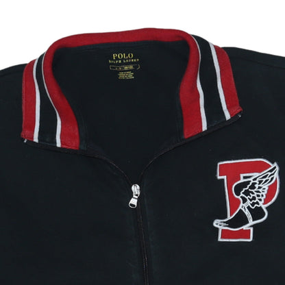 Ralph Lauren Men’s Black Varsity Track Jacket Size L Cotton Zip Up