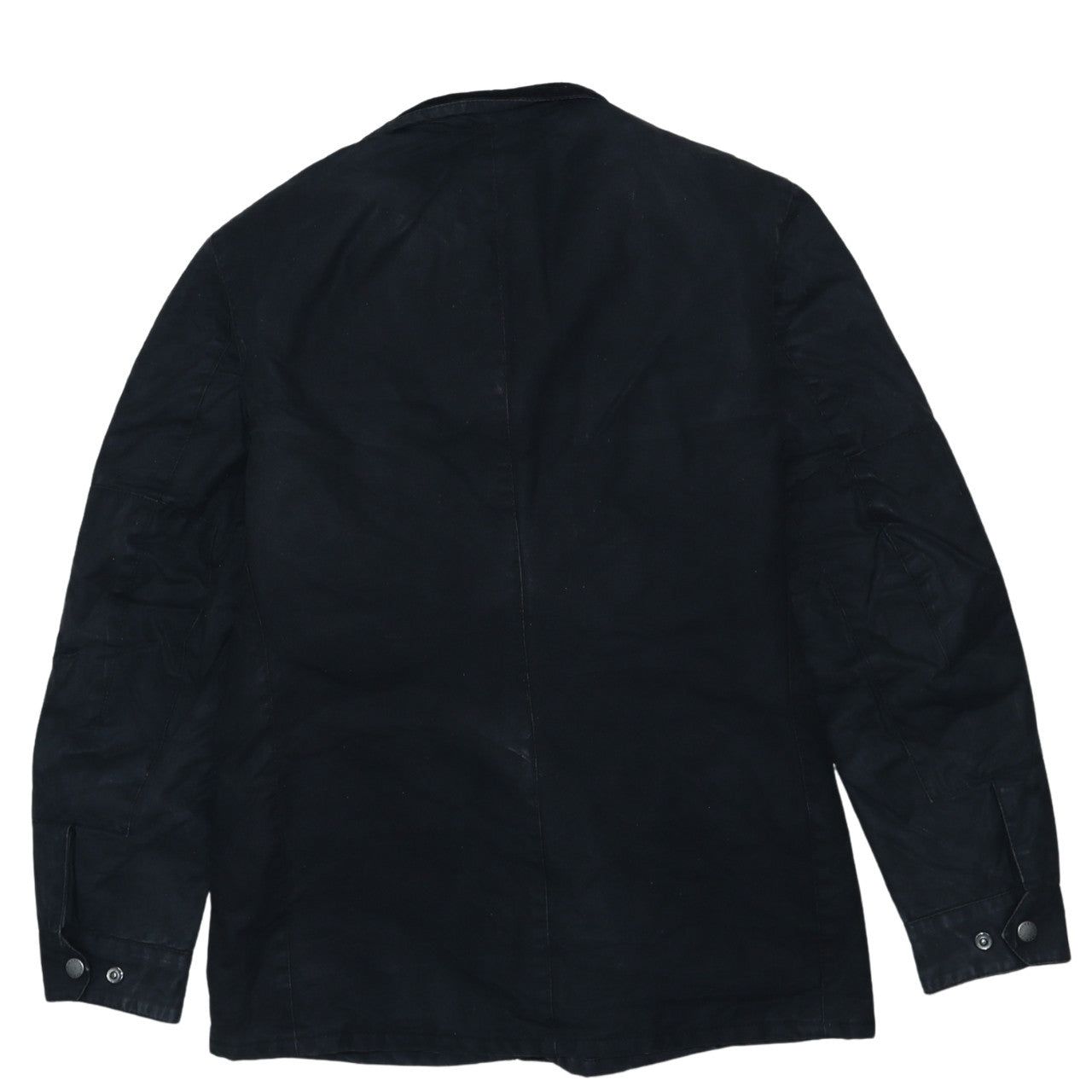 Barbour International Men's Black Waxed Cotton Motorcycle Jacket Size S