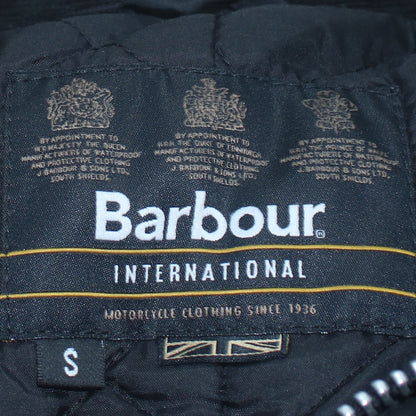 Barbour International Men's Black Waxed Cotton Motorcycle Jacket Size S