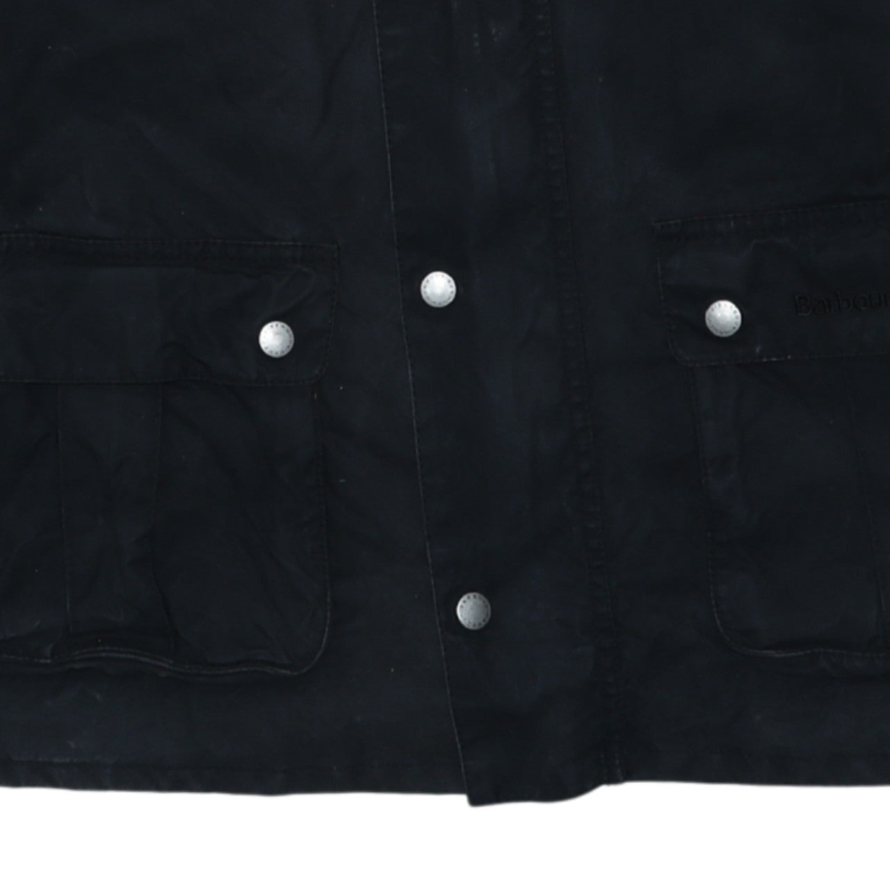 Barbour International Men's Black Waxed Cotton Motorcycle Jacket Size S