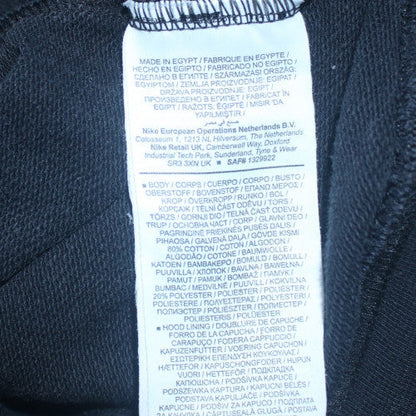 Nike Womens Black Pullover Hoodie Large Logo Print Sweatshirt