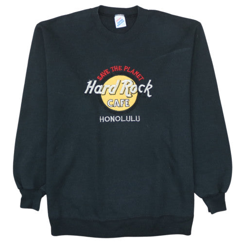 Jerzees Hard Rock Cafe Honolulu Black Men's XL Sweatshirt