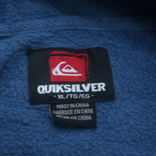 Quiksilver Men Blue XL Pullover Hoodie Fleece Graphic Surfwear