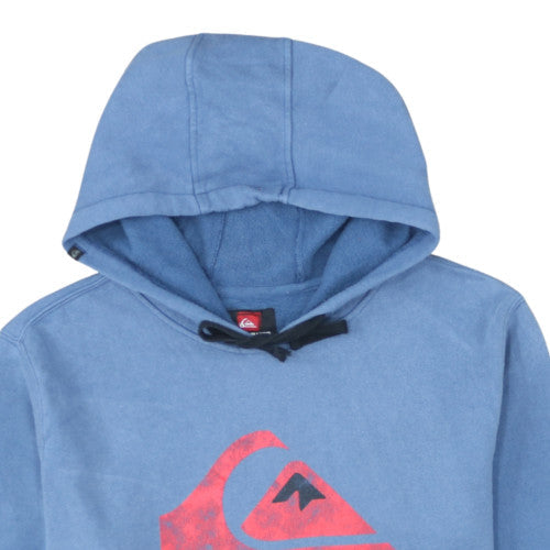 Quiksilver Men Blue XL Pullover Hoodie Fleece Graphic Surfwear
