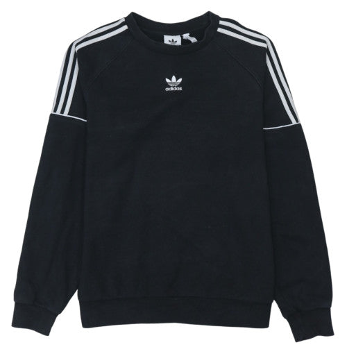 Adidas Mens Black Crew Neck Sweatshirt L Regular Fit