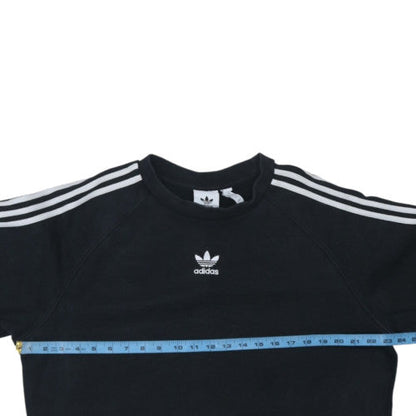 Adidas Mens Black Crew Neck Sweatshirt L Regular Fit