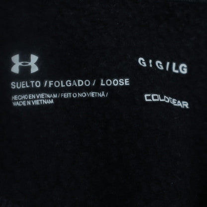 Under Armour Men's Black Crew Neck ColdGear Fleece Sweatshirt L