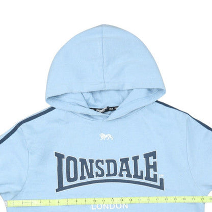 Lonsdale Men's Blue Pullover Hoodie Size M Sports Fleece Sweatshirt