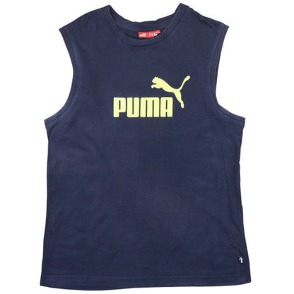 Puma Men's Blue Sleeveless Crew Neck Sports Casual Top Size L