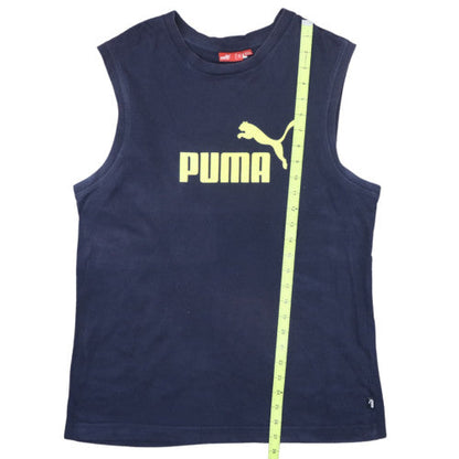 Puma Men's Blue Sleeveless Crew Neck Sports Casual Top Size L
