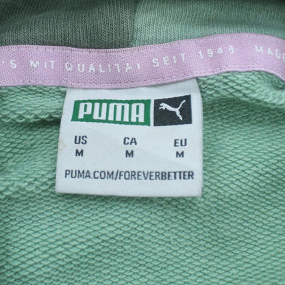 Puma Men's Green Colour Block Pullover Hoodie Size M