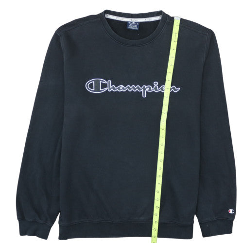 Champion Men's Black XL Pullover Sweatshirt Logo Crew Neck