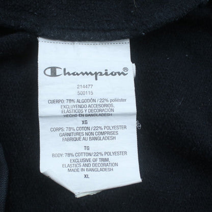 Champion Men's Black XL Pullover Sweatshirt Logo Crew Neck