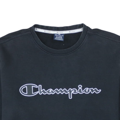 Champion Men's Black XL Pullover Sweatshirt Logo Crew Neck