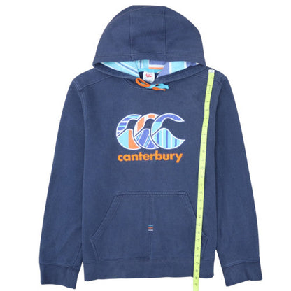 Canterbury Mens Blue Hoodie Uglies Logo L Pullover Cotton Blend