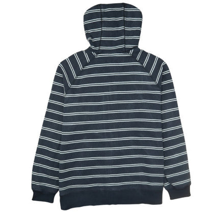 Nike Men's Navy Striped Full Zip Hoodie XXL Cotton Casual