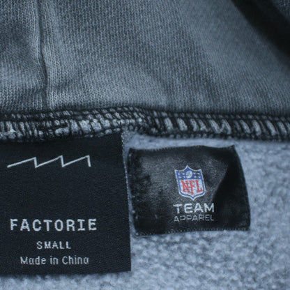 Factorie Men’s Grey Raiders Pullover Hoodie Small Fleece Logo Top
