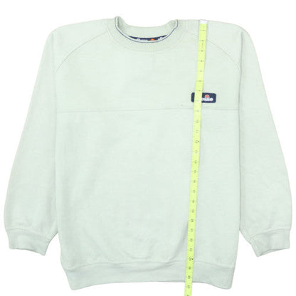 Ellesse Men's Green Pullover Sweatshirt M Crew Neck Fleece Logo
