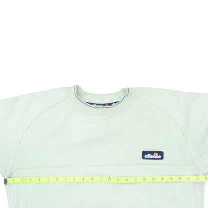 Ellesse Men's Green Pullover Sweatshirt M Crew Neck Fleece Logo
