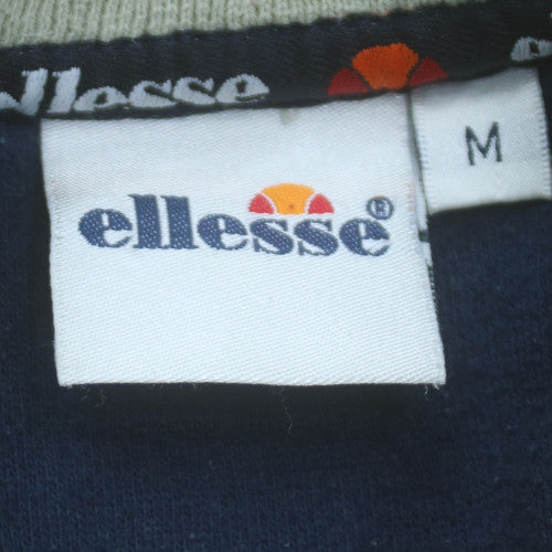 Ellesse Men's Green Pullover Sweatshirt M Crew Neck Fleece Logo