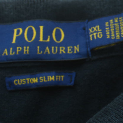 Ralph Lauren Men’s Blue Long Sleeve Cotton Button-Up Polo Shirt 2XL Slim Fit