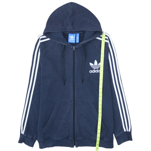 Adidas Men's Blue Full Zip Hoodie Size L Sports Fleece Sweatshirt