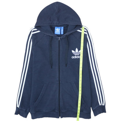 Adidas Men's Blue Full Zip Hoodie Size L Sports Fleece Sweatshirt