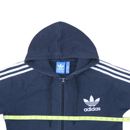 Adidas Men's Blue Full Zip Hoodie Size L Sports Fleece Sweatshirt