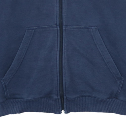 Adidas Men's Blue Full Zip Hoodie Size L Sports Fleece Sweatshirt