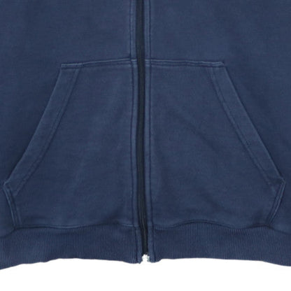 Adidas Men's Blue Full Zip Hoodie Size L Sports Fleece Sweatshirt